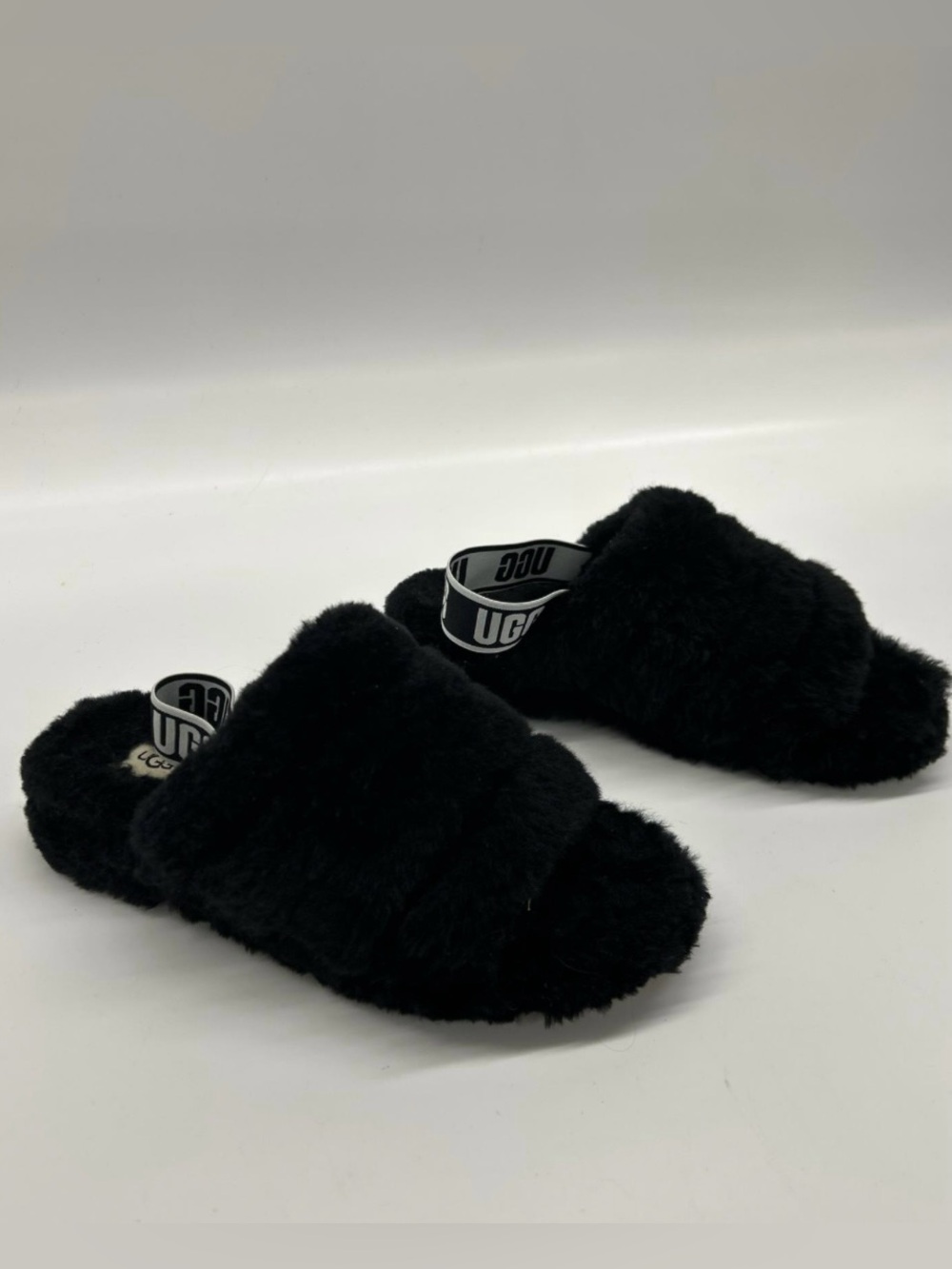 UGG Black Plush Slide